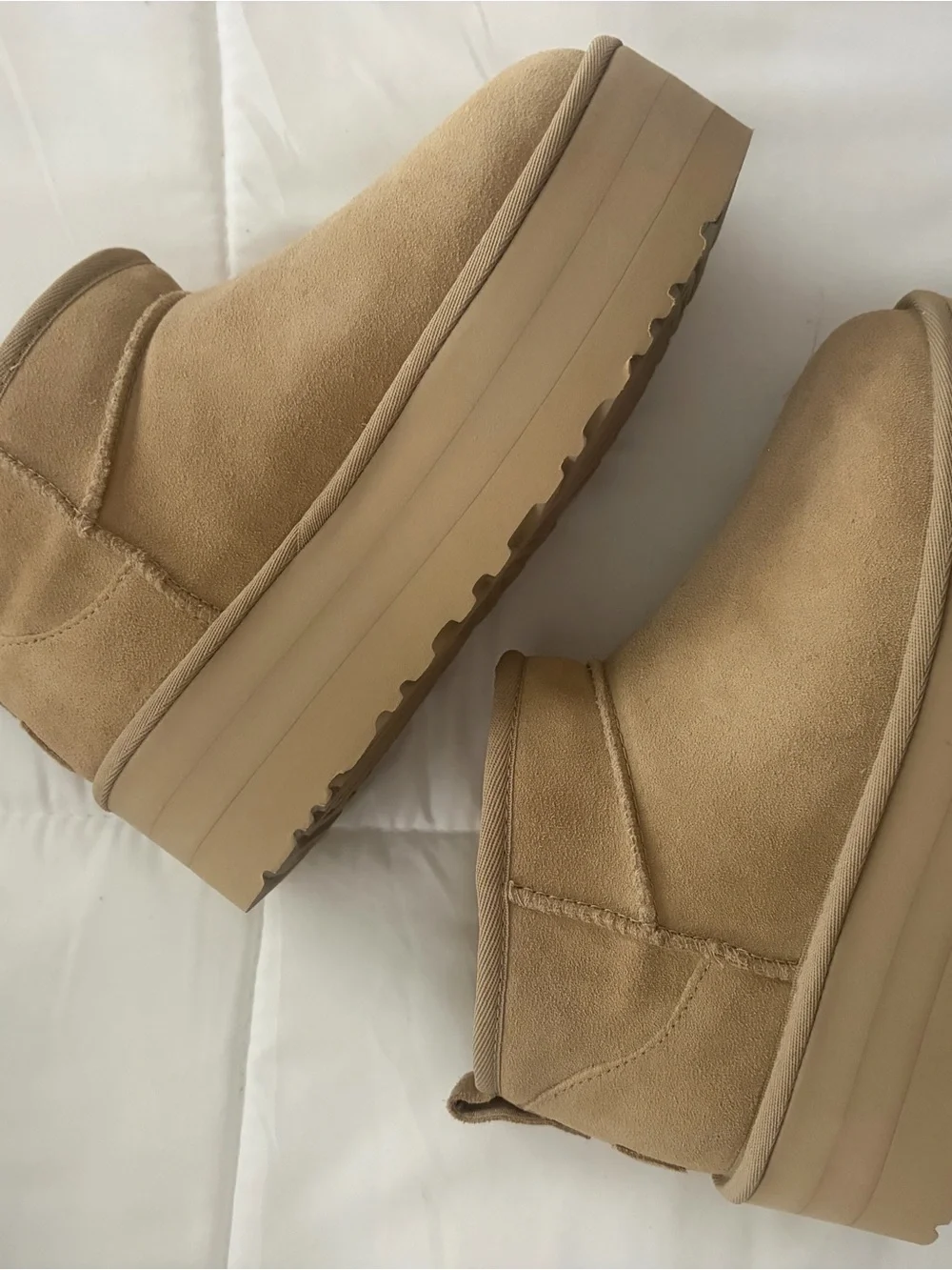 Platform Ugg Ultra Minis in Rare Mustard Seed